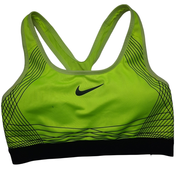 Nike Other - NIKE DRI FIT Neon Yellow Black Sports Bra S